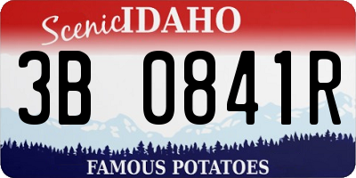 ID license plate 3B0841R