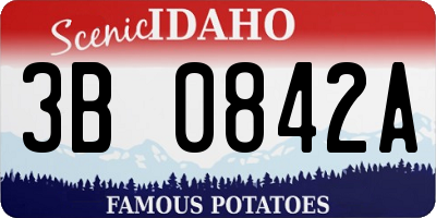 ID license plate 3B0842A