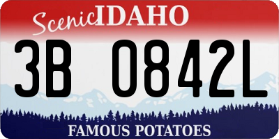 ID license plate 3B0842L