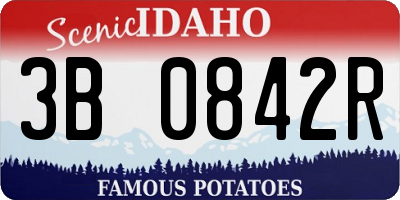 ID license plate 3B0842R