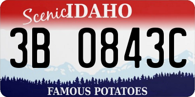 ID license plate 3B0843C
