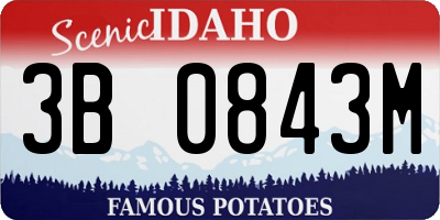 ID license plate 3B0843M