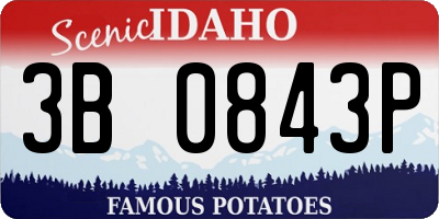ID license plate 3B0843P