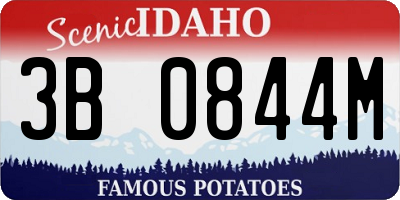 ID license plate 3B0844M