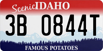 ID license plate 3B0844T