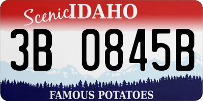 ID license plate 3B0845B