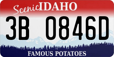 ID license plate 3B0846D