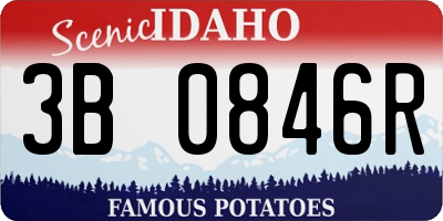 ID license plate 3B0846R