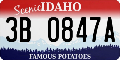 ID license plate 3B0847A