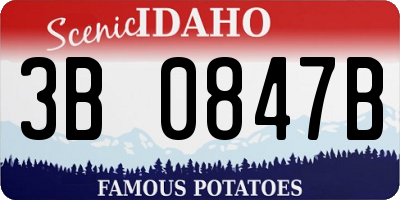 ID license plate 3B0847B