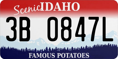 ID license plate 3B0847L
