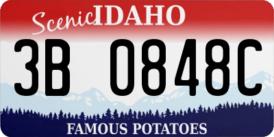ID license plate 3B0848C
