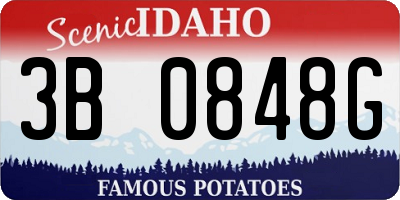 ID license plate 3B0848G