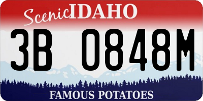 ID license plate 3B0848M