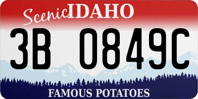 ID license plate 3B0849C