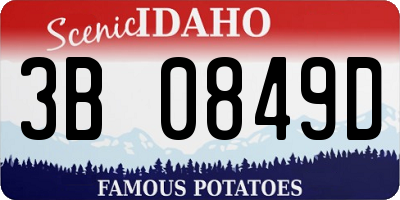 ID license plate 3B0849D