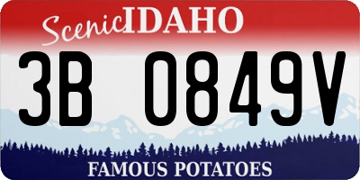 ID license plate 3B0849V