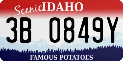 ID license plate 3B0849Y
