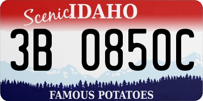 ID license plate 3B0850C