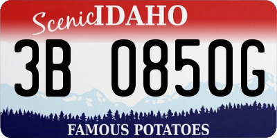 ID license plate 3B0850G
