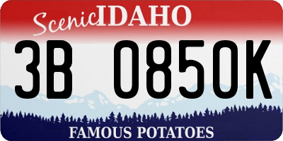 ID license plate 3B0850K