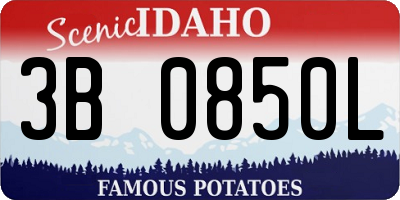 ID license plate 3B0850L
