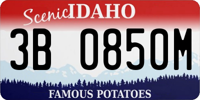 ID license plate 3B0850M