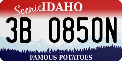 ID license plate 3B0850N