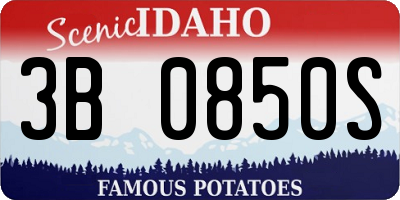ID license plate 3B0850S