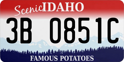 ID license plate 3B0851C