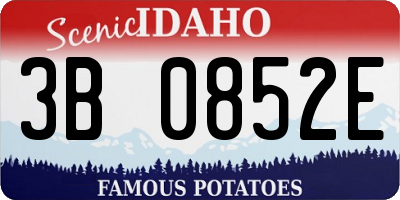 ID license plate 3B0852E