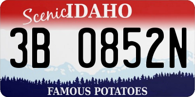 ID license plate 3B0852N