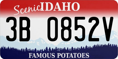ID license plate 3B0852V