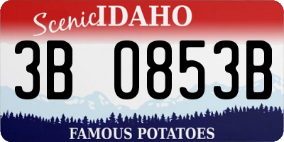 ID license plate 3B0853B