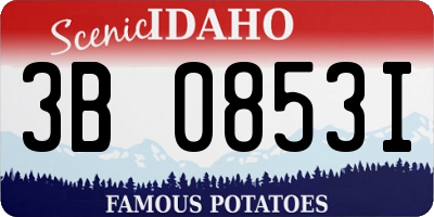 ID license plate 3B0853I