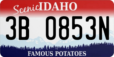ID license plate 3B0853N