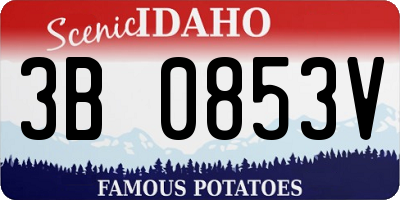 ID license plate 3B0853V