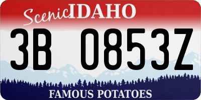 ID license plate 3B0853Z