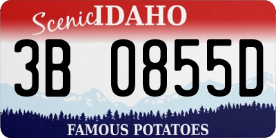 ID license plate 3B0855D