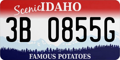 ID license plate 3B0855G