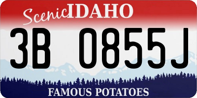 ID license plate 3B0855J