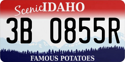 ID license plate 3B0855R