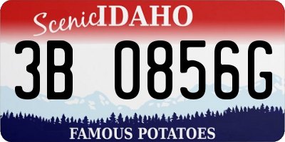 ID license plate 3B0856G