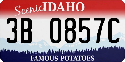 ID license plate 3B0857C