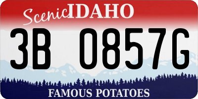 ID license plate 3B0857G