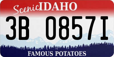 ID license plate 3B0857I