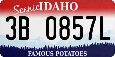 ID license plate 3B0857L