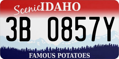ID license plate 3B0857Y