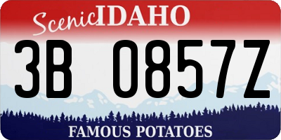ID license plate 3B0857Z