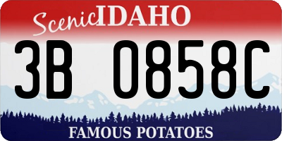 ID license plate 3B0858C